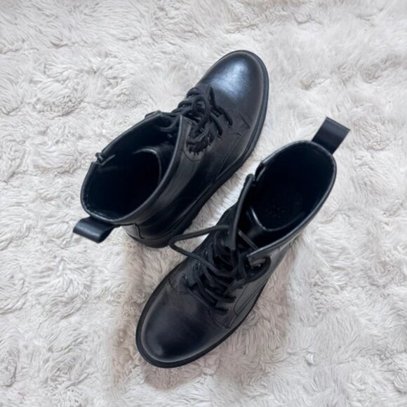 Black combat boots size 7 - Picture 1 of 5